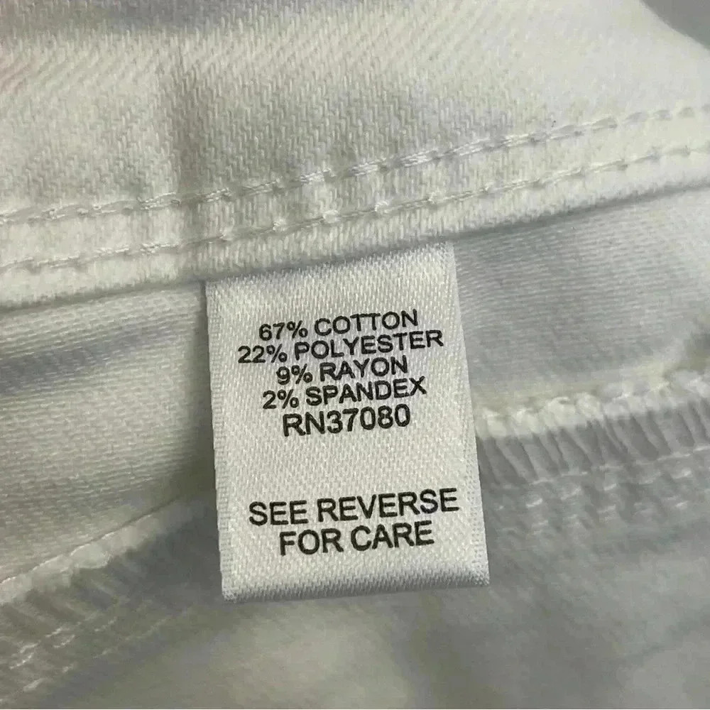 White Straight Leg Denim Jeans - Picture 11 of 12